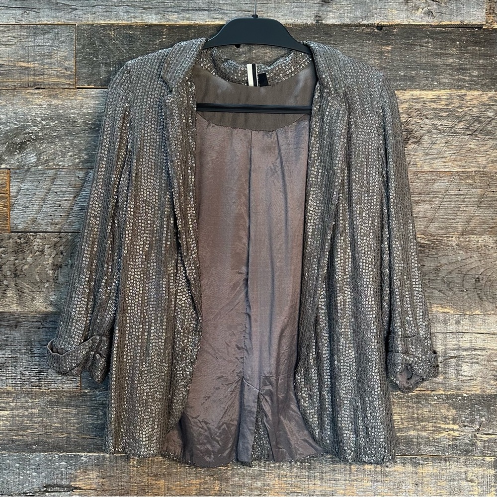 Topshop Sequin Blazer Jacket